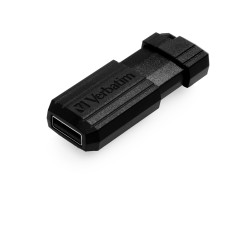 VERBATIM PENDRIVE STORENGO PINSTRIPE 128GB HI-SPEED RETRACTIL USB 2.0 BLACK