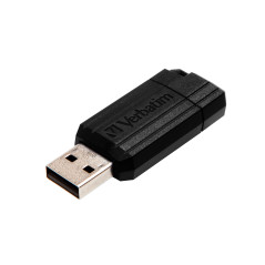 VERBATIM PENDRIVE PINSTRIPE 8GB HI-SPEED RETRACTIL USB 2.0 BLACK