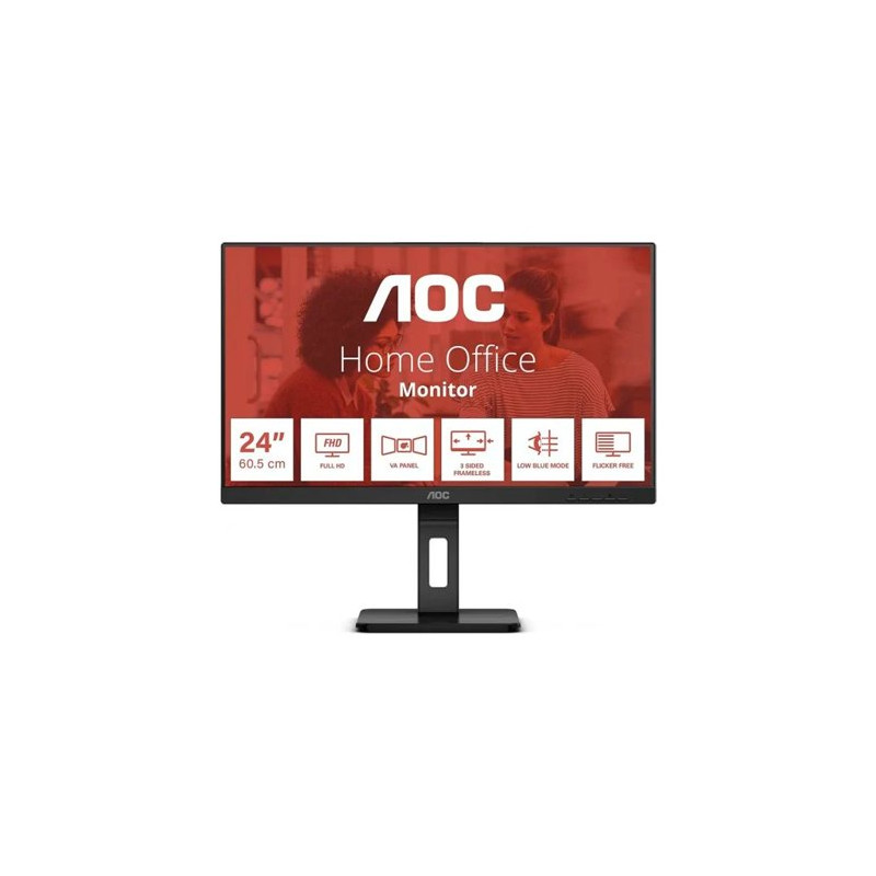 Monitor led 24 pulgadas aoc 24e3qaf negro