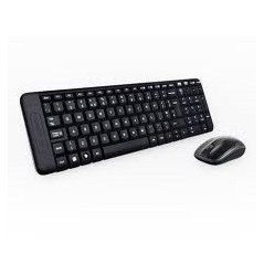 Teclado + mouse logitech mk220 optico wireless inalambrico usb negro