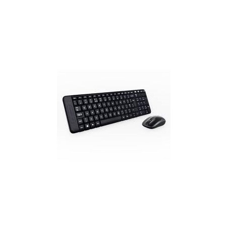 Teclado + mouse logitech mk220 optico wireless inalambrico usb negro