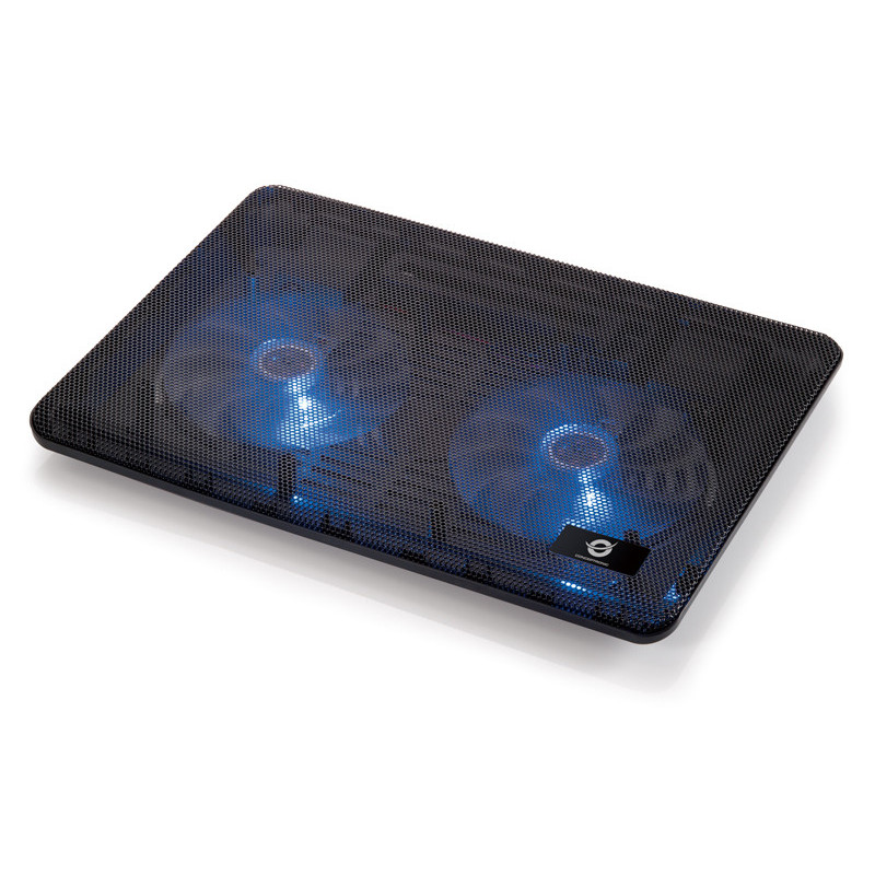 Soporte - base de refrigeracion conceptronic para portatiles hasta 15.6 pulgadas 2 ventiladores 125mm