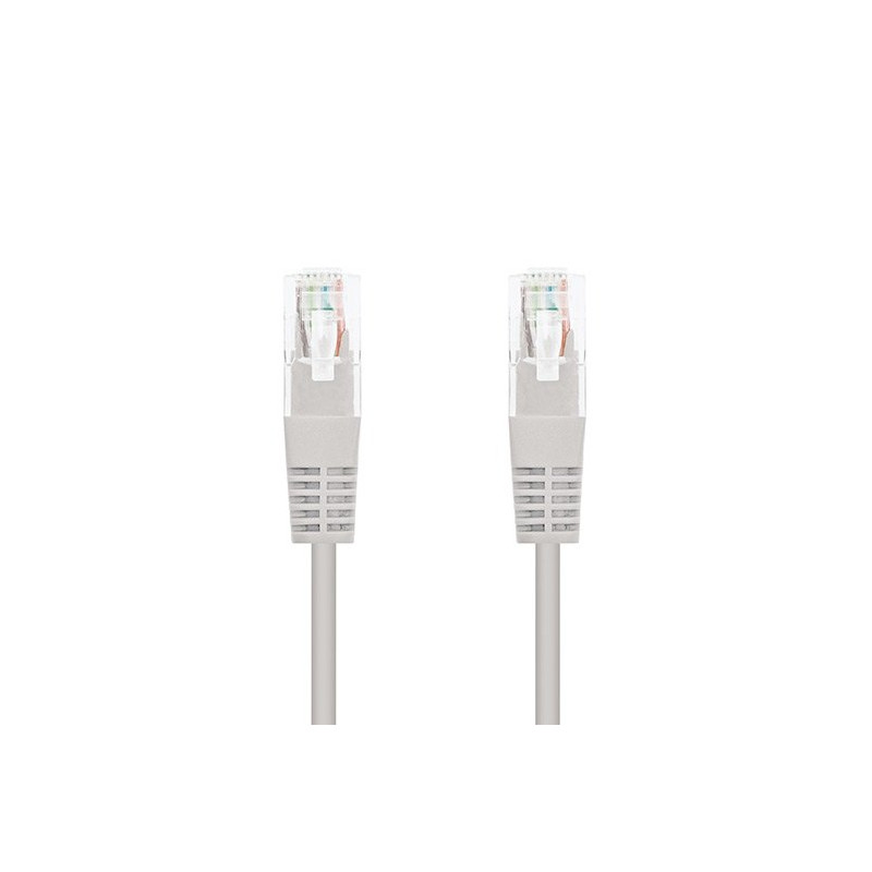 Cable red nanocable latiguillo rj45 utp cat6 0.5m gris 50cm