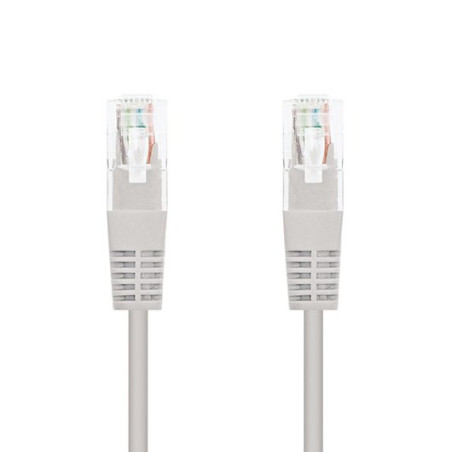 Cable red nanocable latiguillo rj45 utp cat6 0.5m gris 50cm