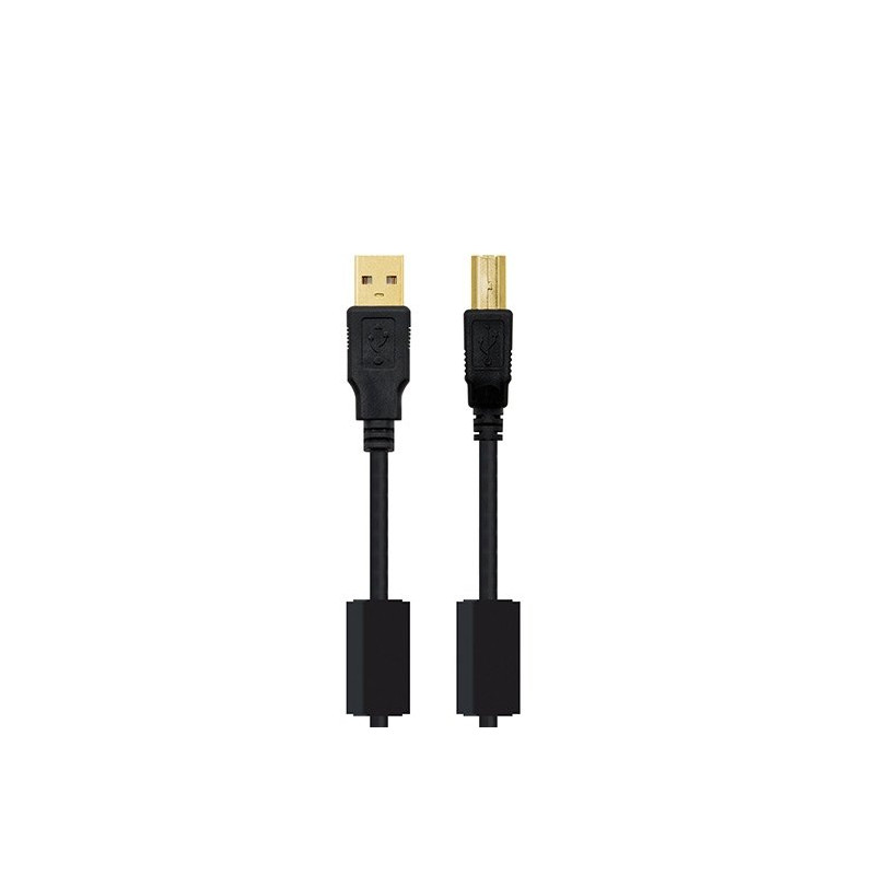 Cable ferrita usb(a) 2.0 a usb(b) 2.0 nanocable 5m negro macho - macho