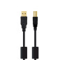 Cable ferrita usb(a) 2.0 a usb(b) 2.0 nanocable 5m negro macho - macho