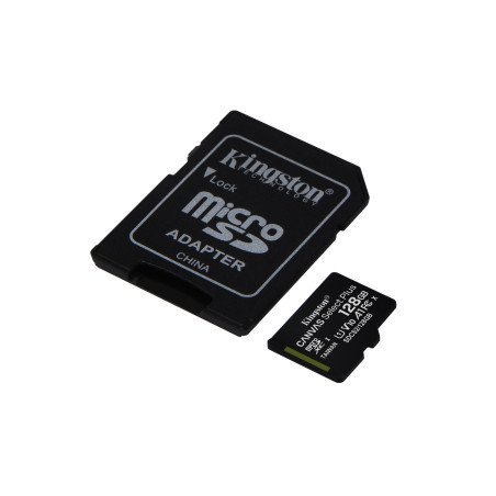Tarjeta memoria micro secure digital sd hc 128gb kingston canvas select plus clase 10 uhs - 1 + adaptador sd
