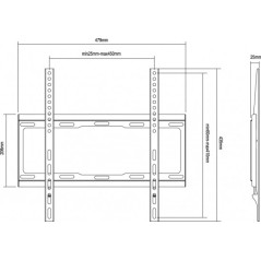 Soporte pantalla equip 32 pulgadas -  55 pulgadas fijo vesa max. 400x400