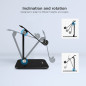 Soporte tooq sobremesa tablet 13 pulgadas negro