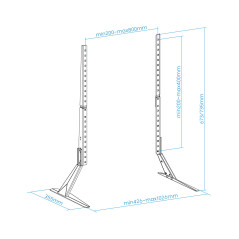 Soporte de mesa tooq para pantallas 23 pulgadas - 75 pulgadas