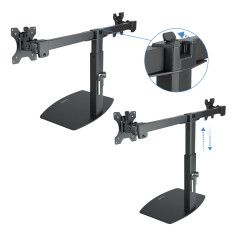 TooQ DB1727TN-B Supporti a parete per TV 68,6 cm (27") Scrivania Nero
