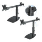 Soporte monitor de mesa tooq para 2 pantallas 17 pulgadas - 27 pulgadas