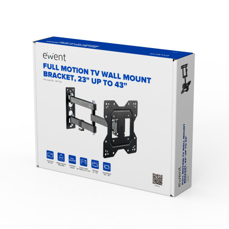 Soporte de pared ewent ew1522 para tv hasta 43 pulgadas carga maxima 30kg