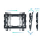 Soporte pared tv television monitor tooq lp1044t - b 23 pulgadas - 43 pulgadas carga maxima 45kg