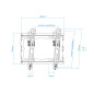 Soporte pared tv television monitor tooq lp1044t - b 23 pulgadas - 43 pulgadas carga maxima 45kg
