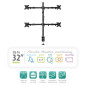 Soporte de mesa ewent ew1514 para 4 monitores tv hasta 32 pulgadas