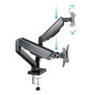 Soporte mesa tooq 2 brazos hasta 32 pulgadas 100x100 max 9kg