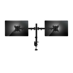 Soporte pantalla equip para mesa dos brazos 2 pantallas  13 pulgadas - 27 pulgadas  de brazo   inclinable  y giratorio 360 max. 