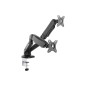 Soporte pantalla equip para mesa 13 pulgadas - 27 pulgadas 2 brazo inclinables para 2 monitor muelle de gas vesa hasta 6.5kg