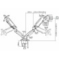 Soporte pantalla equip para mesa 13 pulgadas - 27 pulgadas 2 brazo inclinables para 2 monitor muelle de gas vesa hasta 6.5kg