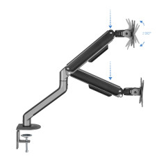 TooQ DB4032TNR-G Supporti a parete per TV 81,3 cm (32") Scrivania Nero