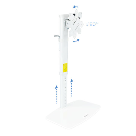Soporte de mesa tv tooq 17 - 27 pulgadas blanco
