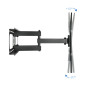 Soporte pared tv tooq lp6270tn - b 37 pulgadas - 70 pulgadas carga maxima 50kg giratorio - inclinable negro