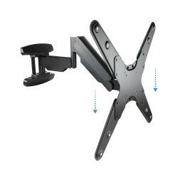 Soporte tv - monitor tooq 23 pulgadas - 55 pulgadas giratorio - inclinable negro vesa max 400x400 -  inclinable 5 - 15 -  girabl
