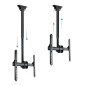 Soporte tv - monitor tooq 23 pulgadas - 55 pulgadas giratoro - inclinable vesa max 400x400 -  inclinacion  0 - 15 -  gira - 90 -