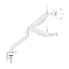 TooQ DB4032TNR-W Supporti a parete per TV 81,3 cm (32") Scrivania Bianco