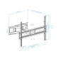 Soporte pared pantallas 37 - 80 pulgadas pulgadas gira incli negro