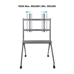 Soporte de suelo con ruedas tooq fs20205m - b 50 pulgadas -  86 pulgadas carga maxima 120kg