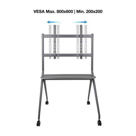 Soporte de suelo con ruedas tooq fs20205m - b 50 pulgadas -  86 pulgadas carga maxima 120kg