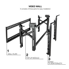 Soporte de pared tooq vesa hasta 70 pulgadas 800x400mm max 70kg