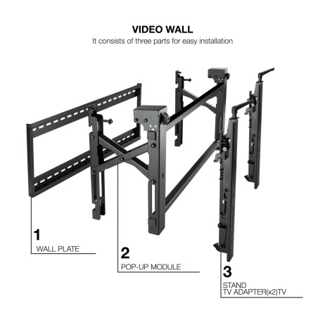 Soporte de pared tooq vesa hasta 70 pulgadas 800x400mm max 70kg