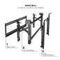 Soporte de pared tooq vesa hasta 70 pulgadas 800x400mm max 70kg