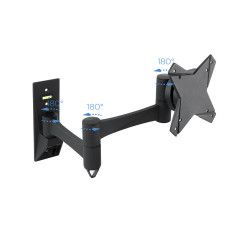 Soporte pared tv tooq lp2323tn - b 13 pulgadas -  27 pulgadas giratorio - inclinable carga maxima 15kg