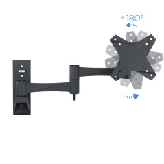 TooQ LP2323TN-B Supporto TV a parete 58,4 cm (23") Nero