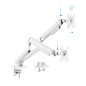 Soporte de mesa tv tooq 17 - 32 pulgadas 2 pantallas blanco