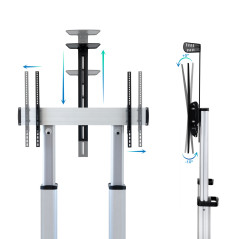 Soporte suelo tv tooq fs20300m - b 60 pulgadas - 100 pulgadas carga maxima 100kg aluminio