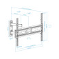 Soporte de pared tooq para pantallas 37 pulgadas -  70 pulgadas
