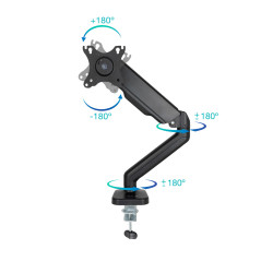TooQ DB5032TNR-B Supporti a parete per TV 81,3 cm (32") Scrivania Nero