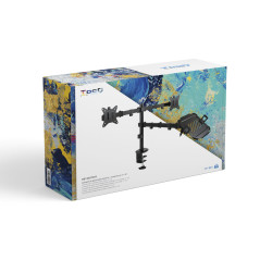 Soporte mesa tooq vesa hasta 32 pulgadas 100x100mm max 9kg - brazo