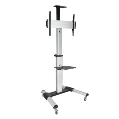 TooQ FS1870M-B Supporto per display espositivi 94 cm (37") Nero, Argento