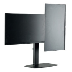 Soporte de mesa ewent ew1538 con resorte de gas para 2 monitores de hasta 27 pulgadas