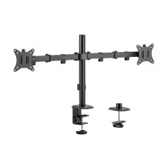Equip Staffa di montaggio da tavolo articolata per doppio monitor da 17“-32”, nero
