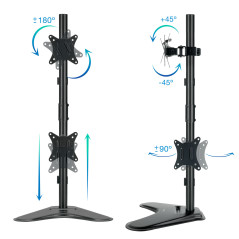 Soporte monitor de mesa vertical tooq db1703tnv - b 2 pantallas 17 pulgadas - 32 pulgadas carga maxima 9kg