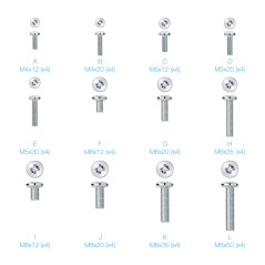 Kit tornillos montaje pantallas tooq ssk4820