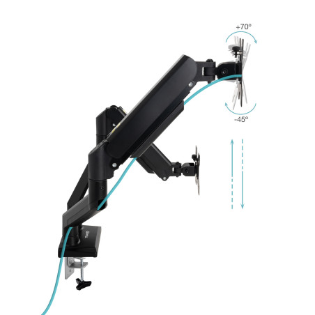 Soporte mesa tooq hasta 34 pulgadas vesa 100 x 100 max 10kg brazo doble