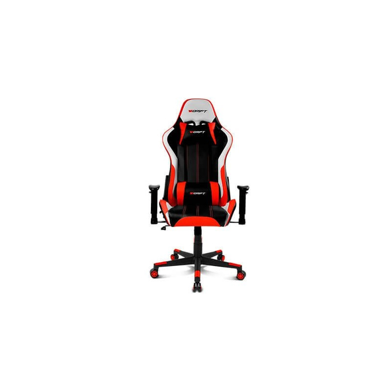 Silla gaming drift dr175 rojo incluye cojines cervical y lumbar